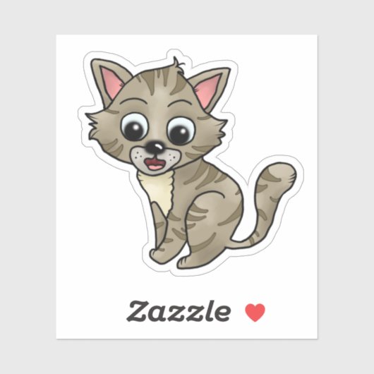 Verwunderte Katze シール (シート)