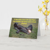 Very おもしろい Bonobo Ape Greeting Card カード (黄色い花)