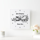 Very カッコいい YOUデザインセメント社の壁掛け時計 スクエア壁時計 (ホーム)