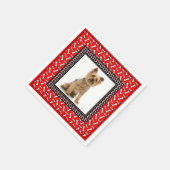 Very ファンシー Dog's Birthday Partyペットの写真を追加 スタンダードカクテルナプキン (角)