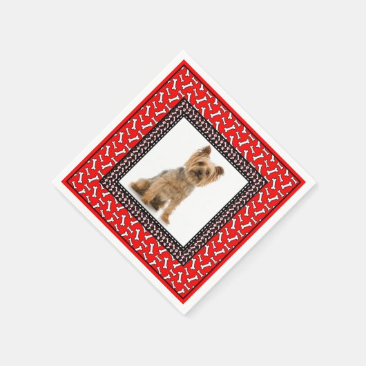 Very ファンシー Dog's Birthday Partyペットの写真を追加 スタンダードカクテルナプキン (角)