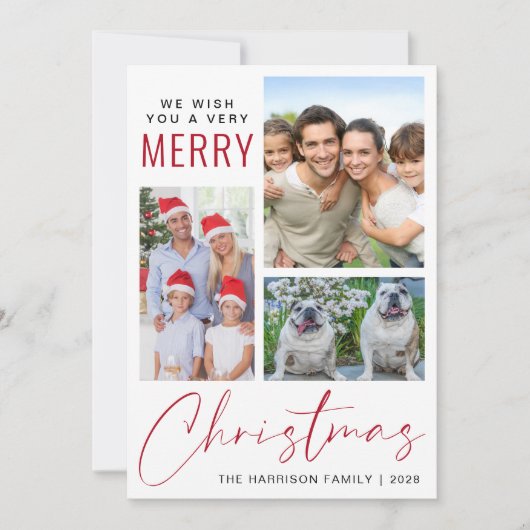 Very メリー 4 Photo Chrimas シーズンカード (正面)