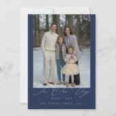 Very メリー Eraクラシック Family Photo Christmas Navy シーズンカード (正面)