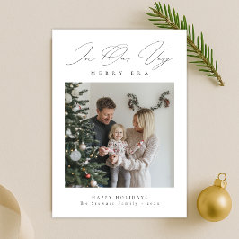 Very メリー Era Family モダン Photo Christmas Card シーズンカード