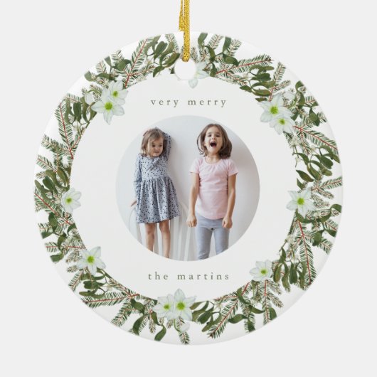 Very メリー Pineとフローラフォトリース セラミックオーナメント (裏面)