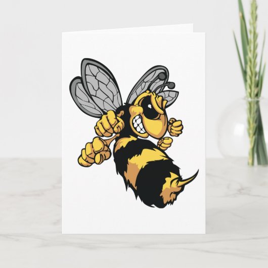 Very 怒 Bee Greeting Card カード (正面)