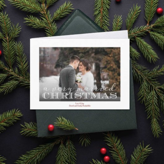 Very 結婚した Christmas Photo シーズンカード