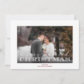 Very 結婚した Christmas Photo シーズンカード (正面)
