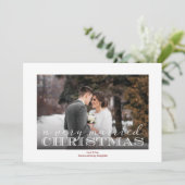 Very 結婚した Christmas Photo シーズンカード (スタンド正面)