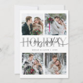 Very 結婚 Holiday Newlywed写真数々のホワイト シーズンカード (正面)