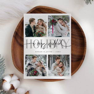 Very 結婚 Holiday Newlywed写真数々のホワイト シーズンカード