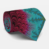 Very Berry 素晴らし Fractal抽象芸術赤と青 ネクタイ (ロール)