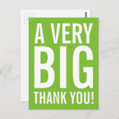Very Big Thank Youポストカード ポストカード (正面/裏面)