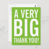 Very Big Thank Youポストカード ポストカード (正面/裏面)