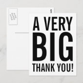 Very Big Thank Youポストカード ポストカード (正面/裏面)