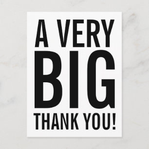 Very Big Thank Youポストカード ポストカード