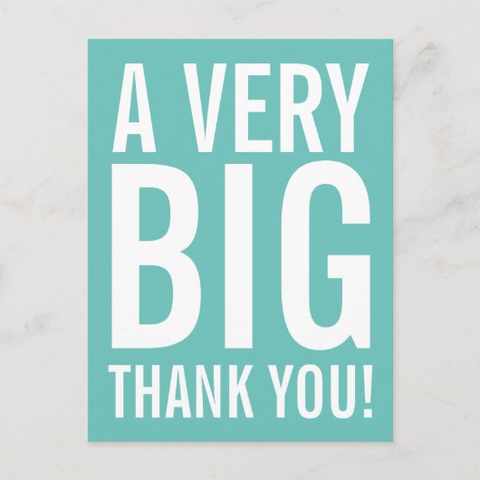 Very Big Thank Youポストカード ポストカード (正面)