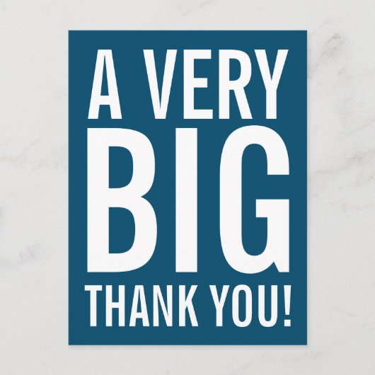 Very Big Thank Youポストカード ポストカード (正面)