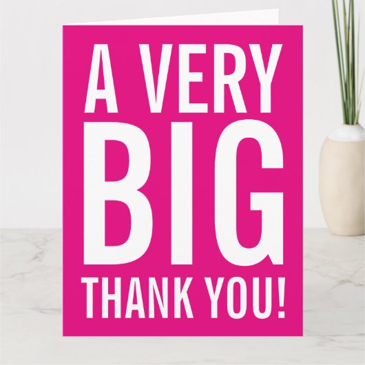 Very Big Thank You Big Greeting Card サンキューカード (正面)