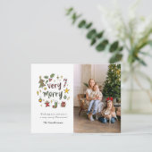 Very Blockprintメリー Christmas Photo Card シーズンカード (スタンド正面)