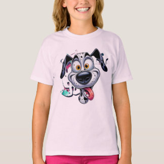 very cute funny happy smiling puppy tシャツ