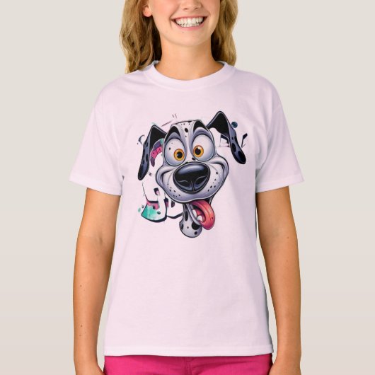 very cute funny happy smiling puppy tシャツ (正面)