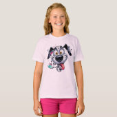 very cute funny happy smiling puppy tシャツ (正面フル)