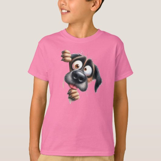 very cute funny scared puppy tシャツ (正面)