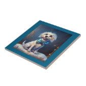 Very Cute Lil Doggie With Blue Bow Tie タイル (側面)