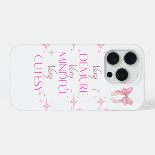Very Cutesy Pink Aesthetic Phone Case iPhoneケース (裏面横)