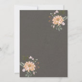 Very Dark Orange Minimalist Photo Wedding Save the 招待状 (裏面)