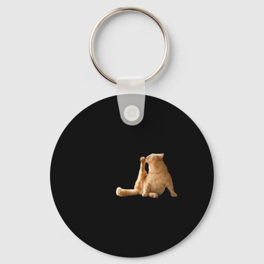 Very Demure Mindful Clyミームおもしろい猫 キーホルダー (正面)