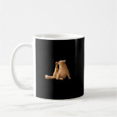 Very Demure Mindful Clyミームおもしろい猫 コーヒーマグカップ (左)