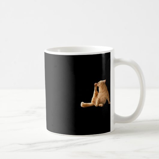 Very Demure Mindful Clyミームおもしろい猫 コーヒーマグカップ (右)