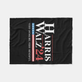 Very Demure Very Mindful Kamala Harris Wheimer 202 フリースブランケット (正面(横))