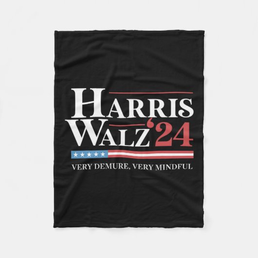 Very Demure Very Mindful Kamala Harris Wheimer 202 フリースブランケット (正面)