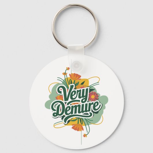 Very Demure Very Mindful Trend Demure & Mindful キーホルダー (正面)