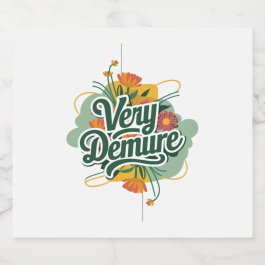 Very Demure Very Mindful Trend Demure & Mindful ビールラベル (シングルラベル)