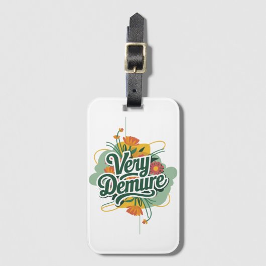 Very Demure Very Mindful Trend Demure & Mindful ラゲッジタグ (正面縦)