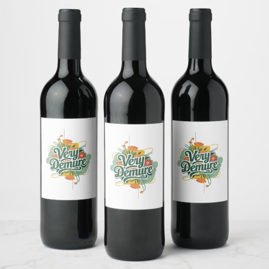 Very Demure Very Mindful Trend Demure & Mindful ワインラベル (ボトル)