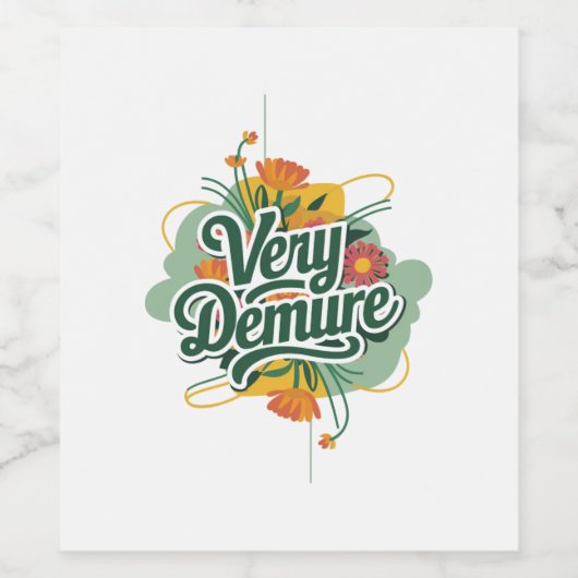 Very Demure Very Mindful Trend Demure & Mindful ワインラベル (シングルラベル)