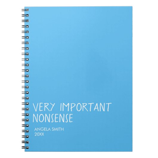 Very Important Nonsense Notebook – Funny Sarcastic ノートブック (正面)