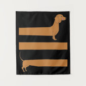 Very long Dachshund funny タペストリー (正面)