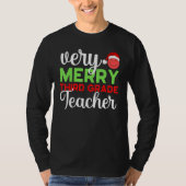 Very Merry 3rd Grade Teacher Third Christmas Schoo Tシャツ (正面)