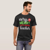 Very Merry 6th Grade Teacher Sixth Christmas Schoo Tシャツ (正面フル)