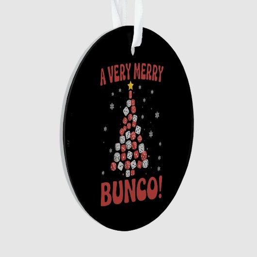 Very Merry Bunco Christmas Tree Dice Game Night オーナメント (正面)