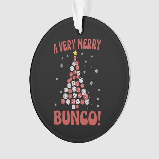 Very Merry Bunco Christmas Tree Dice Game Night オーナメント (正面)