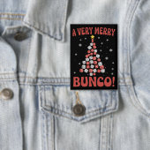 Very Merry Bunco Christmas Tree Dice Game Night 缶バッジ (インサイチュ)