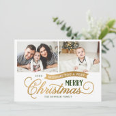 Very Merry Christmas金ゴールド2写真 シーズンカード (スタンド正面)