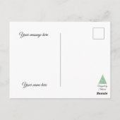 Very Merry Christmas Tree on Pink Postcard ポストカード (裏面)